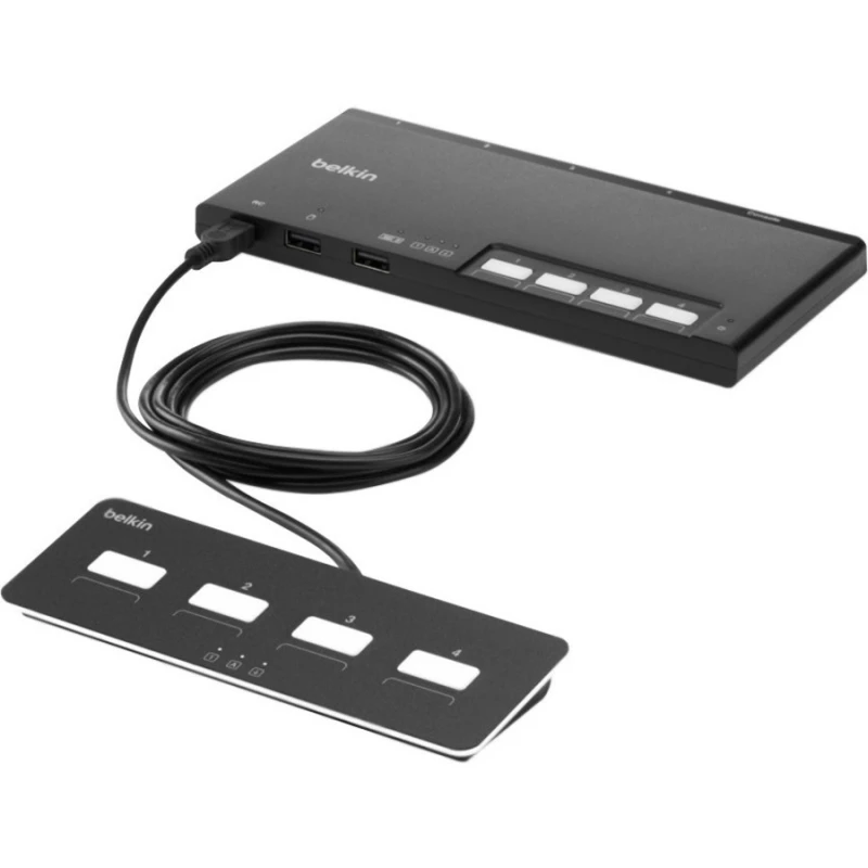 Image of Belkin F1DN204MOD-HH-4 KVM switch Rack mounting Black