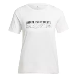 Image of adidas Parley Run Fast Running T-Shirt Womens - White