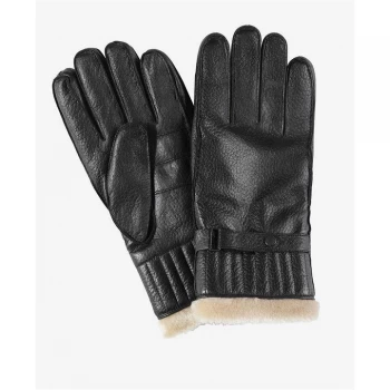 Image of Barbour Leather Utility Gloves - Black BK11