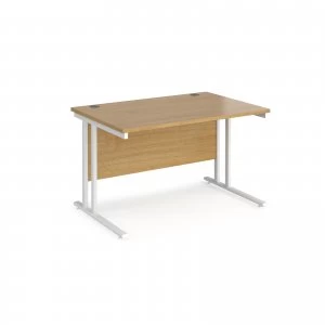 Image of Maestro 25 WL Straight Desk 1200mm x 800mm - White Cantilever Frame o