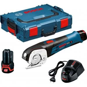 Image of Bosch GUS 12 V-LI 12v Cordless Universal Shears 2 x 2ah Li-ion Charger Case