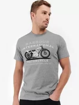 Image of Barbour International Alter Graphic Logo T-Shirt - Grey Size M Men
