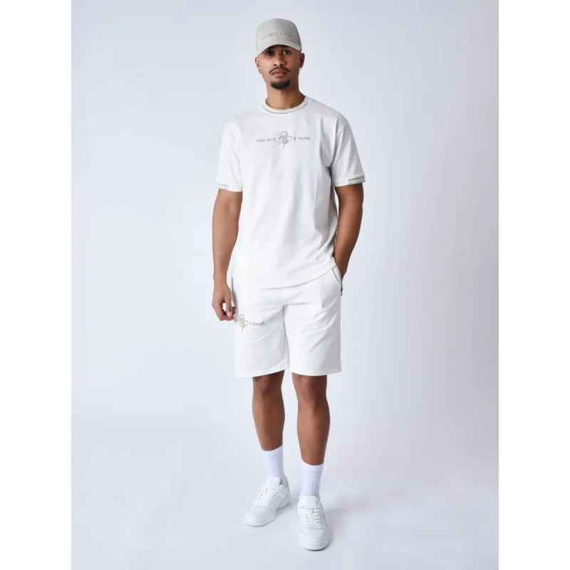 Image of Project X Paris T-Shirt with contrasting logo band Project X Paris Blanc Male XS