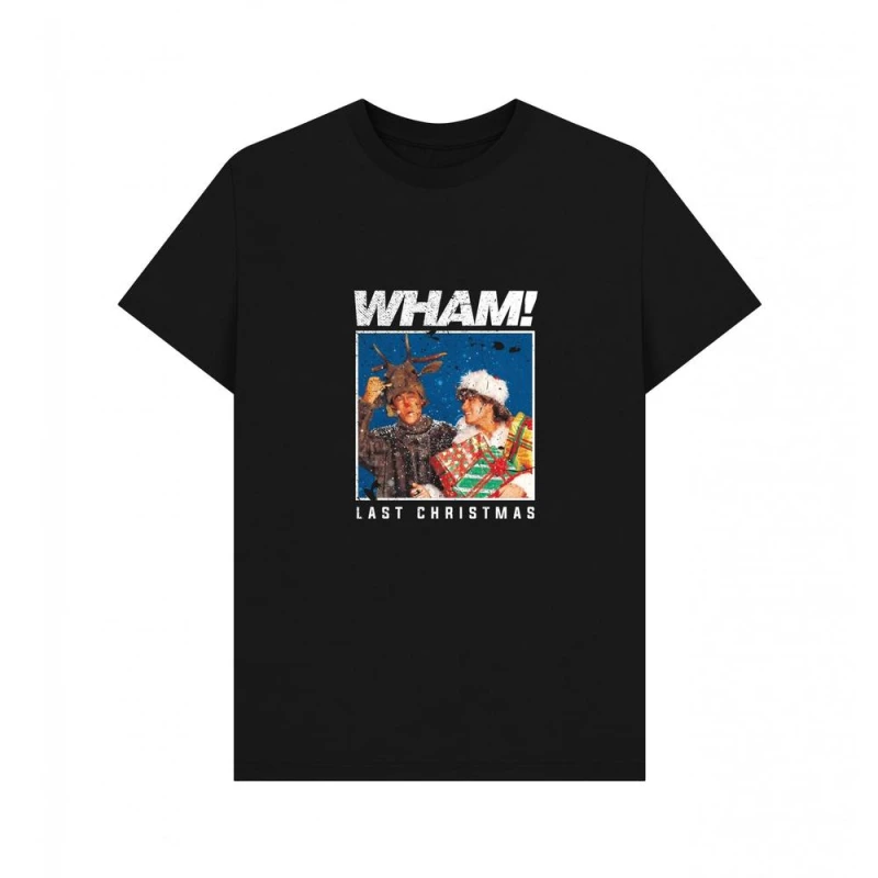 Image of Wham Mens Last Christmas T-Shirt in Black Size: Small Black Male S