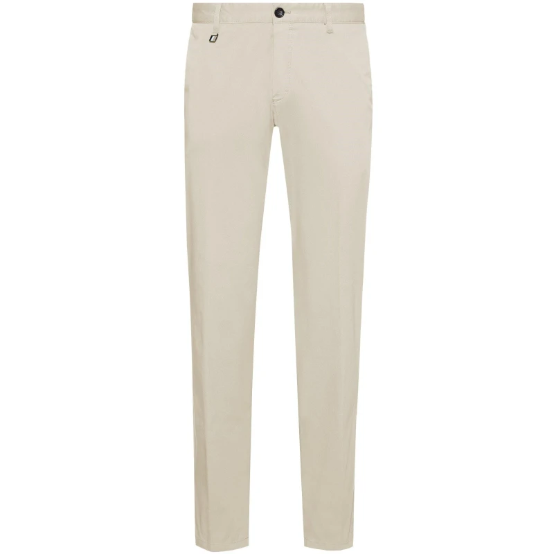 Image of Boss Mens Black Cotton Slim Fit Trousers Open White male 28R