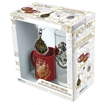 Image of Harry Potter - Glass 29cl + Keyring + Mini Mug "Hogwarts"