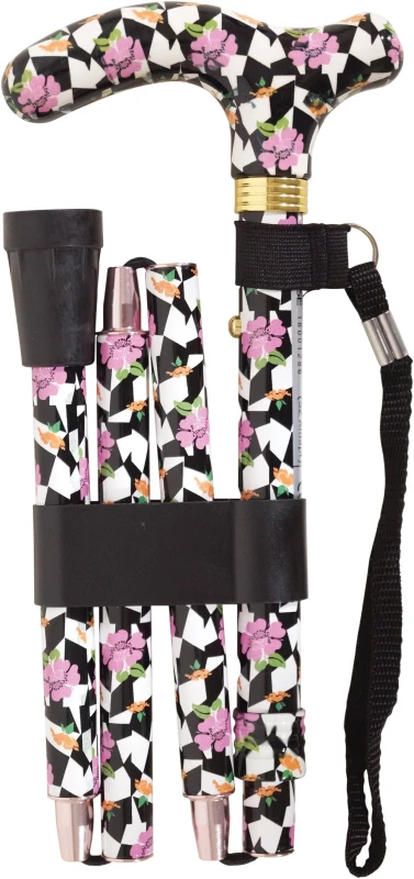 Image of Aidapt Folding Walking Stick Broadway Natural