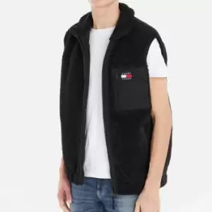 Image of Tommy Jeans Mix Media Sherpa Gilet - S