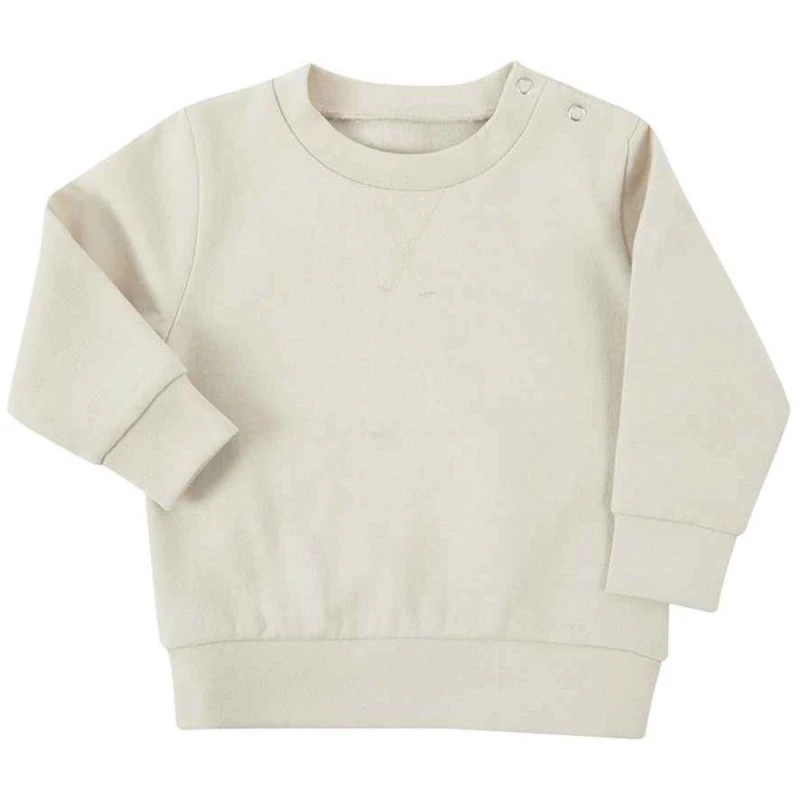 Image of Larkwood Plain Sweatshirt in Light Stone Size: 3-4 Years Light Stone Unisex 3-4 Years