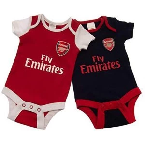 Image of Arsenal FC 2 Pack Bodysuit 9/12 mths NR