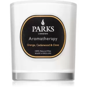 Image of Parks London Aromatherapy Orange Cedarwood Clove Scented Candle 220g