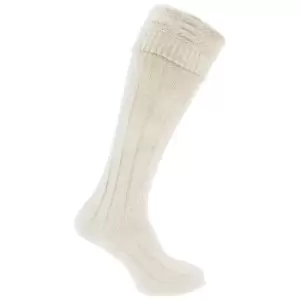 Image of Mens Scottish Highland Wear Wool Kilt Hose Socks (1 Pair) (6-11 UK, 39-45 EU) (Cream)
