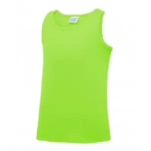 Image of AWDis Childrens/Kids Just Cool Sleeveless Vest Top (5-6 Years) (Electric Green)