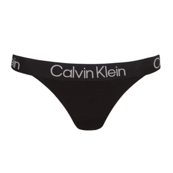 Image of Calvin Klein Modern Structure Thong - Black UB1