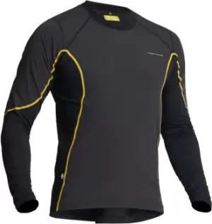 Image of Lindstrands Dry Wind Longsleeve Functional Shirt, black-yellow, Size L, black-yellow, Size L