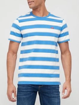 Image of Levis Original Stripe T-Shirt - Sapphire , Sapphire, Size L, Men