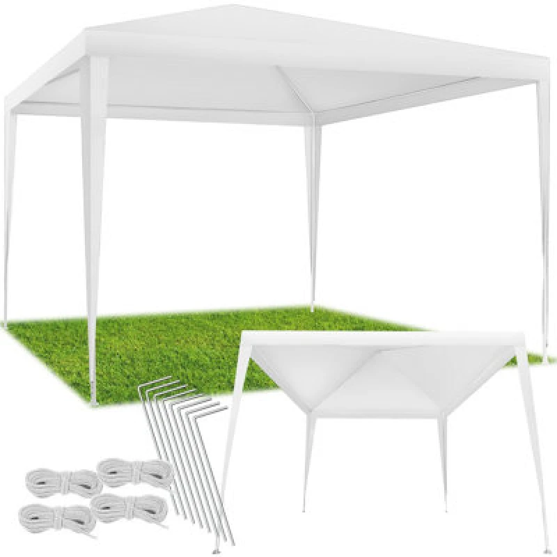 Image of Tectake Gazebo Farah- Water Resistant, Plug-In System, 3X3M 300 X 300 X 250 Cm - White