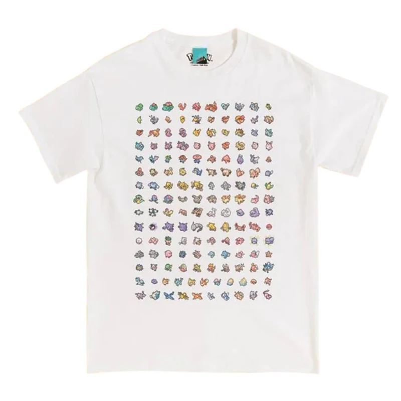 Image of Pokemon Mens 151 Sprites T-Shirt in White Size: Small White Male S