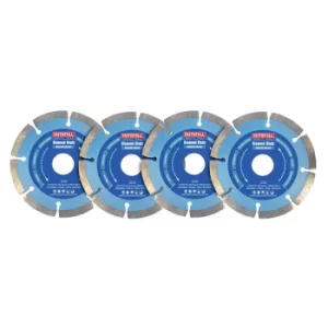 Image of Faithfull FAIDBSET4C Contract Diamond Blades 115 x 22.2mm (Pack 4)