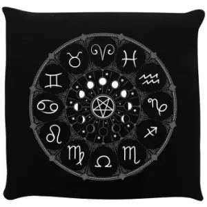 Image of Grindstore Zodiac Pentagram Cushion (One Size) (Black) - Black
