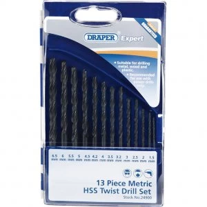 Image of Draper Expert 13 Piece HSS Drill Bit Set