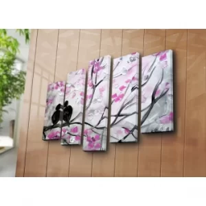 Image of 5PATK-91 Multicolor Decorative Canvas Painting (5 Pieces)