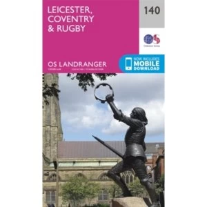 Image of Leicester, Coventry & Rugby by Ordnance Survey (Sheet map, folded, 2016)