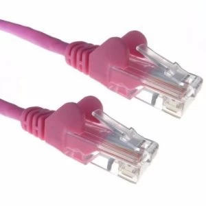 Image of Zexum Pink RJ45 Cat5e High Quality 24AWG Stranded Snagless UTP Ethernet Network LAN Patch Cable - 1.5 Meter