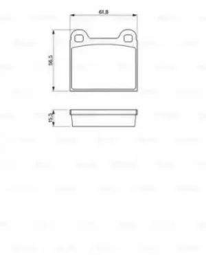 Image of Bosch 0986462282 BP623 Brake Pad Set Disc Brake Front Axle