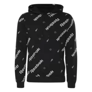 Image of Reebok AOP Hoodie Mens - Black