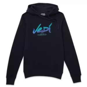Image of Star Wars Jedi Painted Font Hoodie - Navy - XL