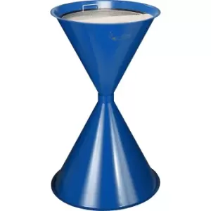 Image of VAR Conical pedestal ashtray, sheet steel, powder coated, gentian blue