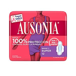 Image of AUSONIA compresas super alas 12 uds