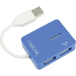 Image of LogiLink UA0136 4 ports USB 2.0 hub Blue
