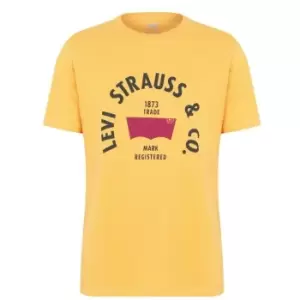 Image of Levis Varsity Circle T Shirt - Yellow