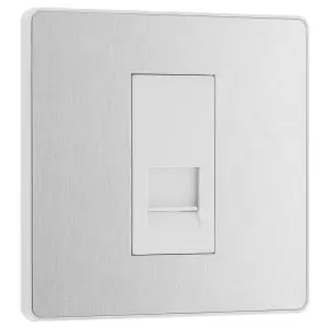 Image of BG Evolve Brushed Steel Single Master Telephone Socket