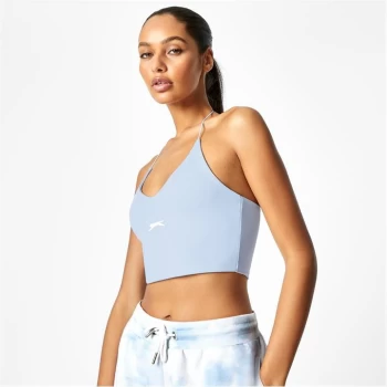 Image of Slazenger x Sophia & Cinzia Halter Neck Sports Bra - Blue
