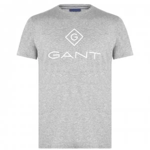 Image of Gant Short Sleeve New Logo T Shirt - Grey 093