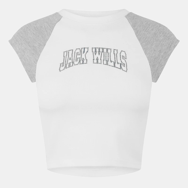 Image of Jack Wills Shrunk Baby Tee - White White 6