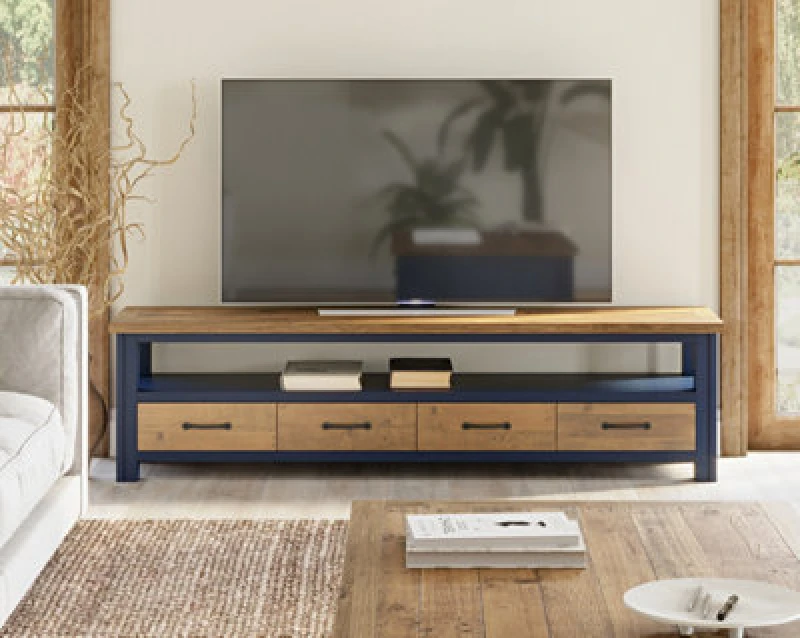 Image of Baumhaus Splash Of Blue - Super Sized Widescreen Television Cabinet
