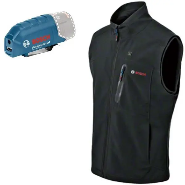 Image of Bosch GHV 12-18V XA Battery Heated Bodywarmer Black XL
