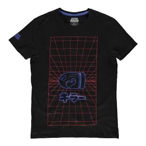 Image of Nintendo - Neon Japanese Bullet Bill Mens Large T-Shirt - Black