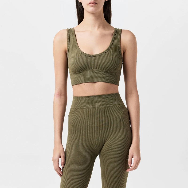 Image of Miso Crop Top Womens - Green Green 8