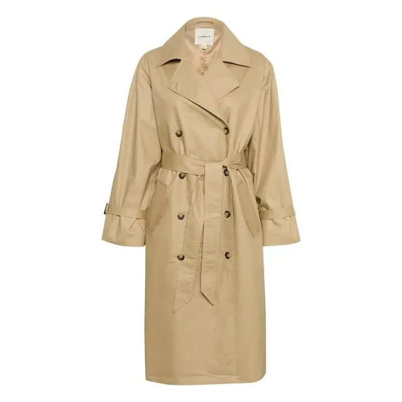 Image of Soaked in Luxury Belted coat For Her Soaked in Luxury Favne Beige Female XL