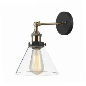 Image of Netlighting Getan Industrial, Retro 1 Light Dome Wall Lamp, E27