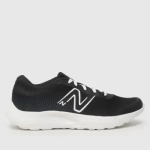 Image of New Balance Black & White 520 V8 Youth Trainers