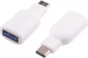 Image of Microconnect USB3.1CAAFW cable gender changer USB C USB A White