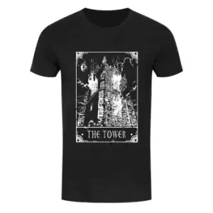 Image of Deadly Tarot Mens The Tower T Shirt (M) (Heather Black)