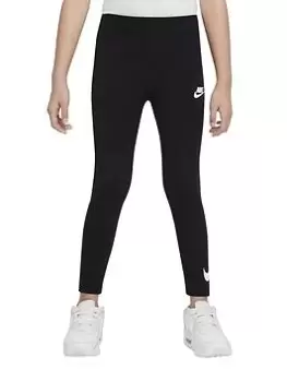 Image of Nike Younger Girls Sport Daisy Legging, Black, Size 5-6 Years, Women