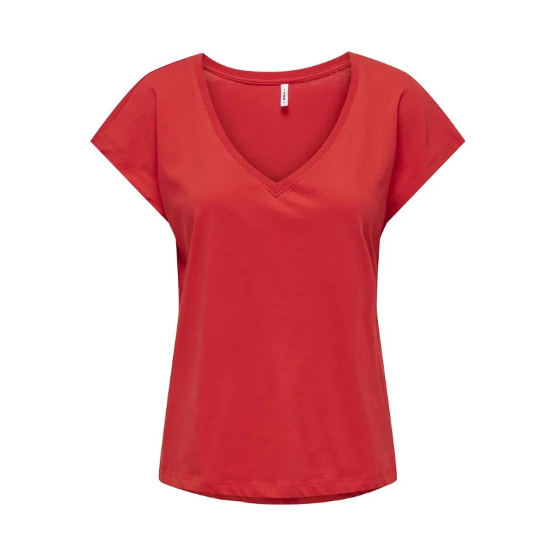 Image of Only Womens v-neck T-Shirt Only Winnie Rouge Female XL